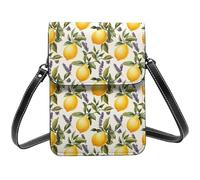 Lavanda Limone 1 Stampa Piccola Crossbody Borse per le donne, Piccole Borse in Pelle Cellulare Cross Body Bag