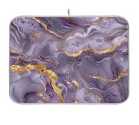 Lavanda Oro Grigio Marmo Arte Riutilizzabile Piatto Stuoia di asciugatura 18x24 Rettangolo Grande Scolapiatti mat Decorativo Home Decor Essentials