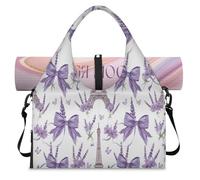 Lavanda Parigi Torre Eiffel borsone sportivo con scomparto per scarpe Weekend Pernottamento Borse Tote Cabin Bagaglio per Palestra Yoga Viaggi, Colore, L, Borsone da viaggio