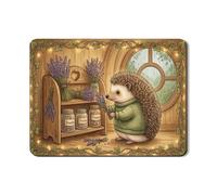 Lavanda riccio scolapiatti per bancone della cucina, tappetino scolapiatti in gomma assorbente floreale rustico primavera accogliente in pelle PU 45,7 x 61 cm