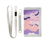 Lavanda stile giapponese portafoglio trifold per gli uomini per le donne unico casual mens trifold portafoglio con cordino carteras para hombres, Lavanda stile giapponese, 1 size