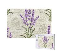 Lavanda su cartolina d'epoca,Puzzle in legno da 1000 pezzi per famiglie, puzzle per adulti e adolescenti