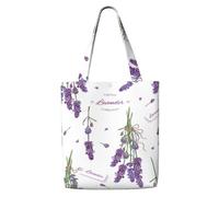 Lavanda su Provenza colorata d'epoca,Borse della spesa riutilizzabili, borse per la spesa, borsa a tracolla in tela di grande capacità