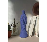 LAVANDE J'AI VU LA VIERGE STATUETTA MADONNA CON FIORI IN MANO CM 21