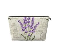 Lavande Sulla Cartolina D'epoca, Borsa per il trucco Borsa per cosmetici Borsa da toilette da viaggio portatile Borsa da toilette