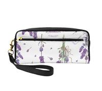 Lavande Sulla Provenza Colorata D'epoca, Borsa per il trucco Borsa per cosmetici Borsa da viaggio portatile da toilette Astuccio in pelle per donne e ragazze