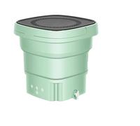 Lavanderia compatta. Lavatrice portatile pieghevole con asciugatrice per vestiti, calze, biancheria intima, mini macchine per la pulizia, lavatrice centrifuga da viaggio (verde)