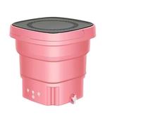 Lavanderia compatta. Lavatrice portatile pieghevole con secchio for asciugatrice for vestiti, calzini, biancheria intima, mini macchine for la pulizia, lavatrice centrifuga da viaggio .Portatile(Pink)