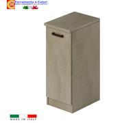 Lavanderia Mobile Bagno 1 - 2 Ante Armadio Bianco Frassino Argilla 35-71x50x85,5