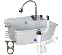 Lavandino 61,5 cm bianco rubinetto mobile troppopieno Dispenser sapone Sifone
