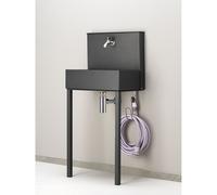 Fontana Giardino con Rubinetto e Base in Cemento BelFer 42QBM Colore Antracite