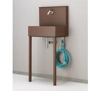 Lavandino a Parete da Giardino con Doppio Rubinetto Belfer 42/PRL Ruggine