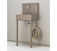 Lavandino a Parete da Giardino con Doppio Rubinetto Belfer 42/PRL Tortora