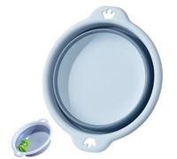 Lavandino | bacinella pieghevole | Lavabo rotondo pieghevole con due comode maniglie | Cesto portatile per lavare piatti, verdure e bucato