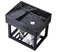 Lavandino bagno sospeso,vasca lavanderia con asse per lavare,lavatoio ceramica,Adatto per balconi, bagni, lavanderie, giardini esterni,Con staffa e gocciolatoio