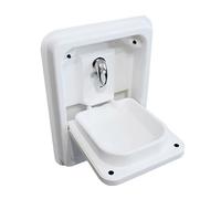 Lavandino Camper in Acrilico, Lavello Campeggio Pieghevole con Rubinetto Acqua Calda e Fredda, Design a Drenaggio Rapido, Lavabo per Bagno e Cucina di Caravan