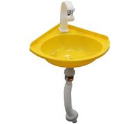 Lavandino colorato in plastica, piccolo lavello angolare, lavello a parete in plastica, mini lavandino, lavello per camper, lavello per giardino, campeggio, cantina