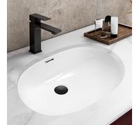 Lavandino Da Appoggio Rotondo For Bagno, Lavabo Da Incasso Circolare In Ceramica Con Foro Di Troppo Pieno, Lavabo Da Incasso Moderno E Compatto For Il Bagno Di Servizio Appartamento