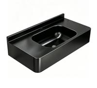 Lavandino da bagno a parete Lavabo galleggiante Lavabo a mano | Lavello in acciaio inox resistente con kit di scarico, ideale per cucine, lavanderie e spazi di pulizia