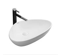 Lavandino Da Bagno Bagno vanità lavello triangolo sopra il bancone in porcellana in ceramica da banco da banco vanità lavabo lavatrice for vanità bianca bianca Lavandino da Bagno Da Appoggio(B)