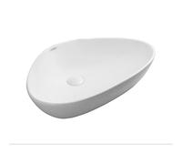 Lavandino Da Bagno Bagno vanità lavello triangolo sopra il bancone in porcellana in ceramica da banco da banco vanità lavabo lavatrice for vanità bianca bianca Lavandino da Bagno Da Appoggio(A)