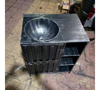 Lavandino da bagno industriale - Stile retrò loft per bar, KTV, Cyber Cafe - Combinazione artistica in ferro durevole