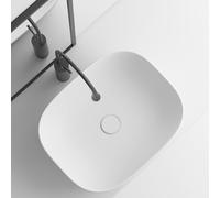 Lavandino da bagno, lavabo da appoggio in ceramica, facile da installare, lavabo ovale, decorazione per il bagno, lavabo artistico per piccoli appartamenti, casa, balcone (bianco 46x33x13,5