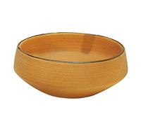 Lavandino da bagnoLavandino del bagno, lavabo da appoggio rotondo in ceramica per bagno, lavabo da appoggio sopra il piano in porcellana, lavabo artistico, lavabo per mobile bagno giallo dor