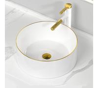 Lavandino da bagnoLavandino del bagno, Lavandino da appoggio per il bagno, Lavandino in ceramica, Facile installazione, Lavandino per shampoo liscio smaltato, Lavandino decorativo per il bag