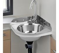 Lavandino da cucina ad angolo Montaggio a Parete Piccolo Lavabo angolare in acciaio inox,lavello triangolare a vasca singola,Per Camping-Car,Barca,Bagno