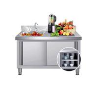 Lavandino da esterno con armadietto mobile e rubinetto, tavolo commerciale resistente per garage, ristorante e lavanderia