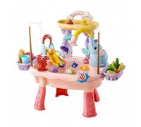 Lavandino da gioco per bambini di 1-3 anni, Tavolo con acqua per bambini di 1-3 anni Lavandino da gioco con circolazione elettrica dell'acqua corrente Giocattolo con gambe regolabili Multi-attività