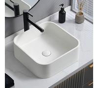 Lavandino For Bagno, Lavabo For Guardaroba, Lavabo Rettangolare, Design Classico, Lavabo Da Appoggio Lucido For Balcone, Camera Da Letto, Soggiorno(40x40x12cm)
