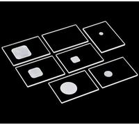 Lavandino for campioni XRD in vetro al quarzo ad alta temperatura - Piastra di diffrazione durevole con base scanalata rotonda/quadrata, 50×35×1,6/1,8/2 mm, 1 pezzo(Groove 5x5x0.5mm-Base 1.8mm)