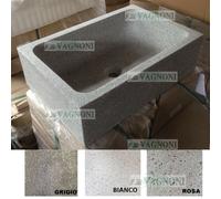 Lavandino in graniglia di marmo cm 68x45 con piletta scarico lavello pilozzo 1