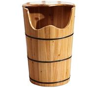 Lavandino in Legno con Botte di Legno per Pedicure,Secchio per pediluvio in Legno massello di Cedro per pediluvio,Vasca per Pedicure Spa Massaggio Vaschetta per pediluvi in Legno,con Coperchio con