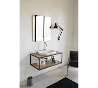 Lavandino Lavabo bagno semincasso Design Glam in ceramica con o senza foro