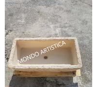 LAVANDINO LAVATOIO ACQUAIO CUCINA DA ESTERNO IN CEMENTO E PIETRA DA GIARDINO