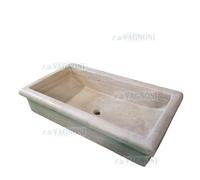 Lavandino lavello cucina in marmo bianco scolpito da blocco cm 90 arredo bagno