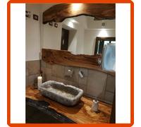Lavandino lavello lavabo da appoggio bagno interno in cemento pietra marmo h16