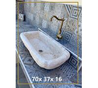 Lavandino lavello lavabo da appoggio cucina interno in cemento marmo H.16 CM