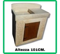 Lavandino lavello lavabo pilozzo da esterno giardino cemento marmo appoggio H101