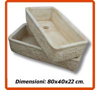 Lavandino lavello lavabo pilozzo da esterno giardino in pietra marmo appoggio