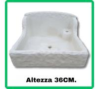 Lavandino lavello lavabo pilozzo da esterno giardino pietra marmo appoggio H36