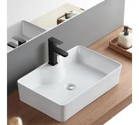 Lavandino Moderno For Bagno, Lavandino Da Appoggio In Porcellana, Lavabo Rettangolare Di Grandi Dimensioni Da Appoggio, Lavabo Artistico For Guardaroba Da Esterno
