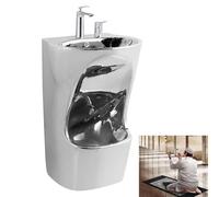 Lavandino Per Abluzioni Musulmano, Lavabo Verticale Con Set Completo Accessori, Lavaggio Delle Mani,lavaggio Del Viso, Lavaggio Dei Piedi E Accessori Per Il Culto,altezza E Posizione Ergonomiche