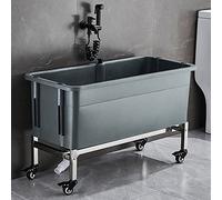 Lavandino per mocio da esterno resistente, grande stazione di lavaggio indipendente per lavanderia e bagno di servizio resistente alle fuoriuscite