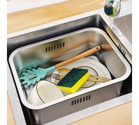 Lavandino per stoviglie con fori di scarico laterali, robusto scolapasta alla