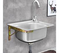 Lavandino Portatile per lavarsi Le Mani - Lavandino da Cucina a Vasca Singola per Uso Interno/Esterno, Ideale per Lavanderia, Garage, Ristorante, Dimensioni: 45x39 cm