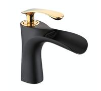 Lavandino Tutto il rubinetto di acqua calda e fredda del diamante di rame (oro n